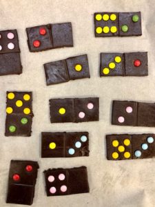 galletas de chocolate forma dominó