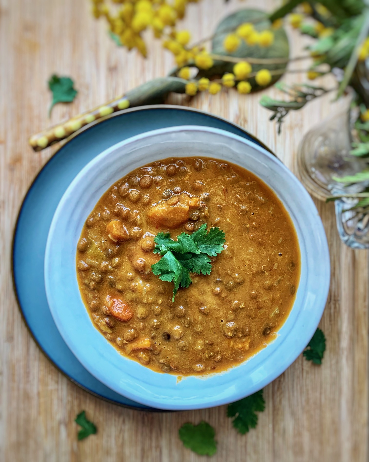 Lentejas con verduras al curry
